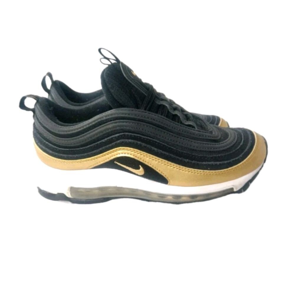 Nike Air Max 97 Size Size 4.5 Y~Youth Sneakers Black Metallic Gold 
